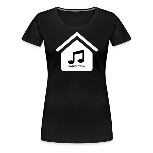 House Music Radio White black font no out line.png - Women's Premium T-Shirt