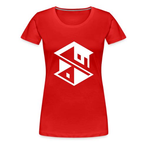 Unreal Estate Records Logo White - Women's Premium T-Shirt