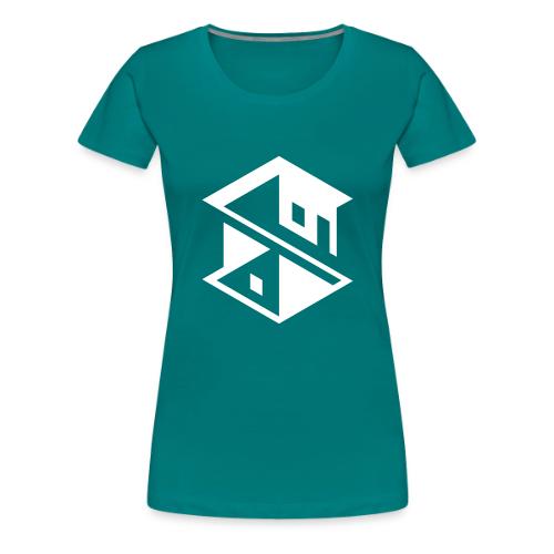 Unreal Estate Records Logo White - Women's Premium T-Shirt
