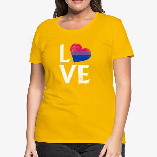 Bisexual Pride Stacked Love - Women's Premium T-Shirt