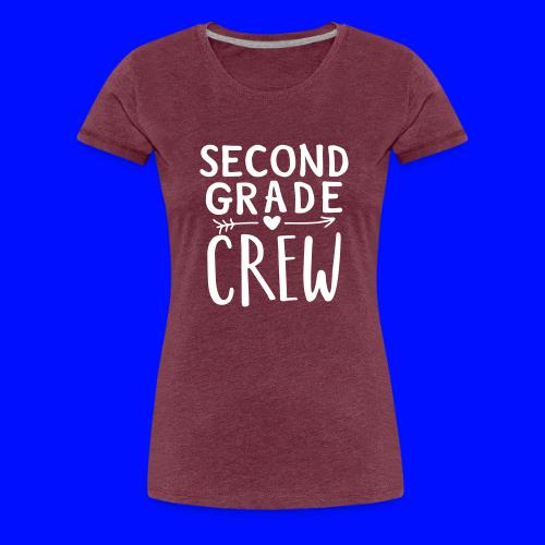 Second Grade Crew Heart Teacher T-Shirts - Women's Premium T-Shirt