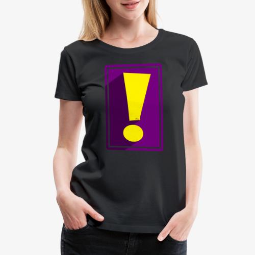 Purple Whee! Shadow Exclamation Point - Women's Premium T-Shirt