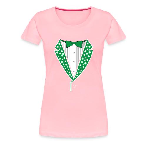 Star Tuxedo in Green PNG - Women's Premium T-Shirt