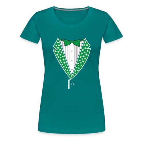 Star Tuxedo in Green PNG - Women's Premium T-Shirt