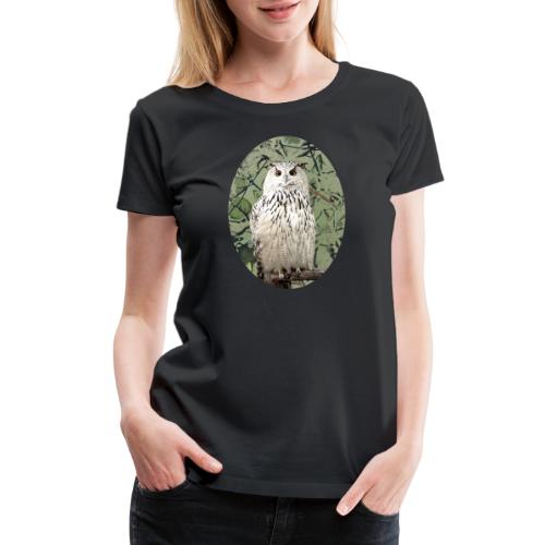 awesome cute snowy owl gift bird lovers - Women's Premium T-Shirt