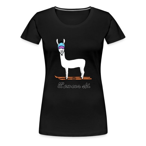 Skiin' llama - Women's Premium T-Shirt
