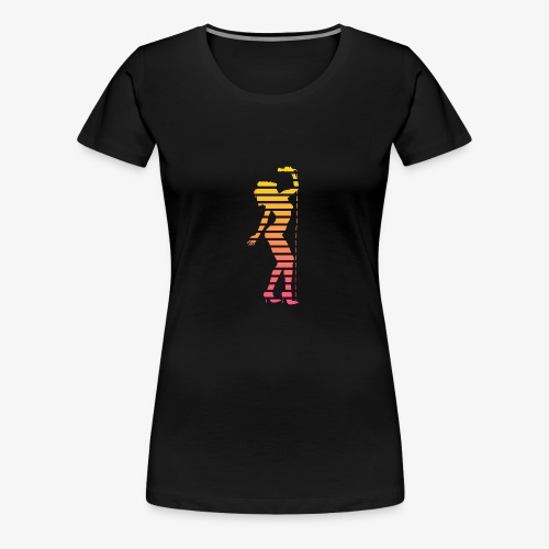 Sexy Singer Babe Silhouette - Women's Premium T-Shirt