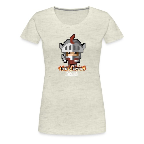 Knight ME v EVIL (White logo) - Women's Premium T-Shirt