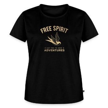 Free Spirit Adventure - Women's Premium T-Shirt - black - Front - Selfina (174cm)