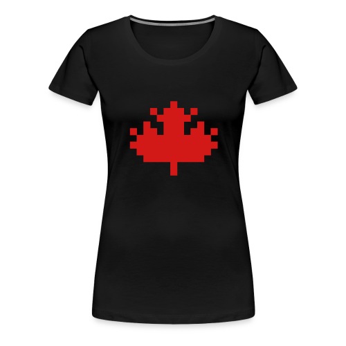 Pixel Maple Leaf - Women's Premium T-Shirt