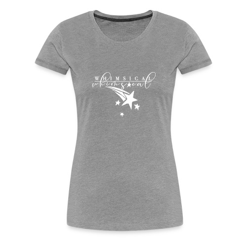 Whimsical - Shooting Star - Black and White - Women's Premium T-Shirt