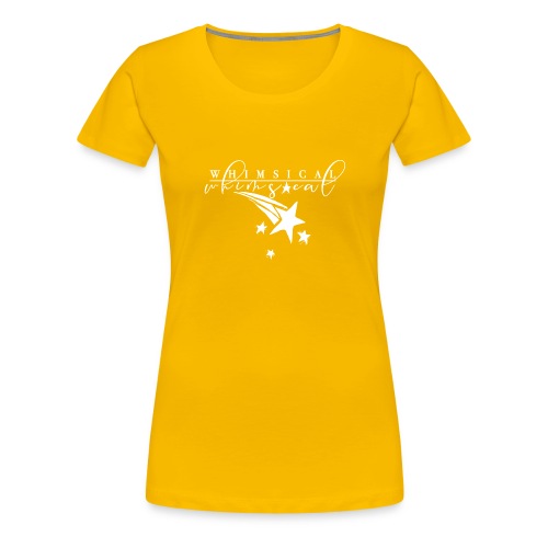 Whimsical - Shooting Star - Black and White - Women's Premium T-Shirt