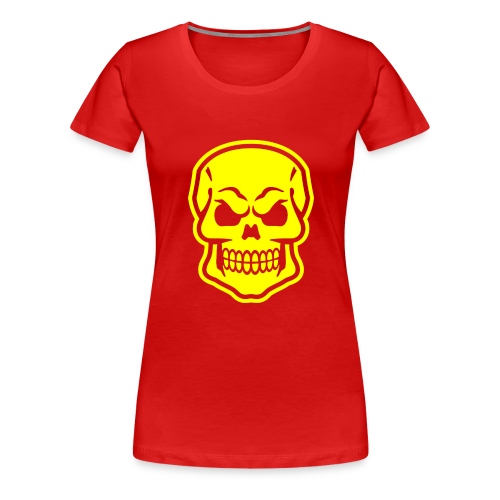 Skull vector yellow - Women's Premium T-Shirt
