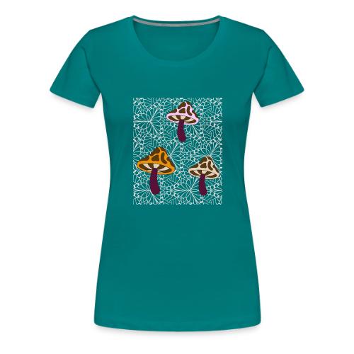 Fall Season Mushroom Designs - Women's Premium T-Shirt