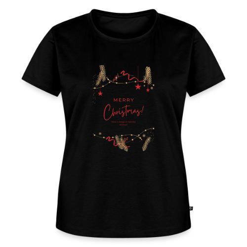 Merry Christmas Typography Design - Women's Premium T-Shirt