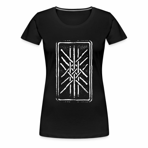 Web of Wyrd grid Skulds Web Net Bindrune symbol - Women's Premium T-Shirt