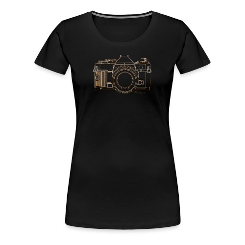 Camera Sketches - Canon AE1 Program - Women's Premium T-Shirt