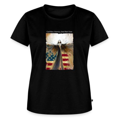 God bless America Angel_Strong color_white type - Women's Premium T-Shirt