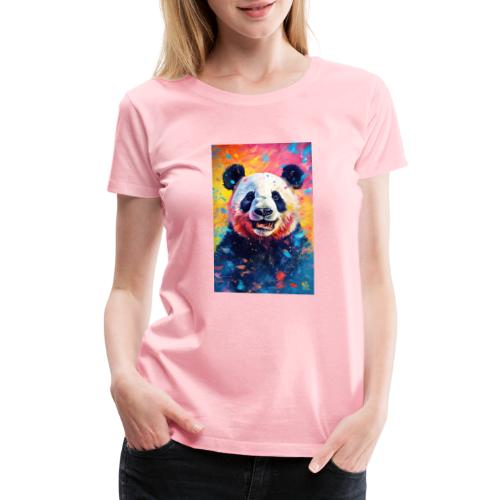 Paint Splatter Panda Bear - Women's Premium T-Shirt