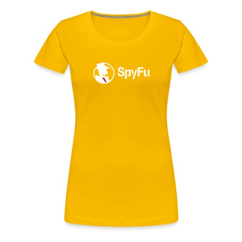 SpyFu Logo Horiz White - Women's Premium T-Shirt