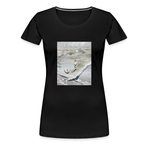 White swans - Women's Premium T-Shirt