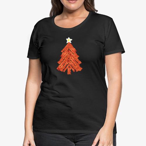 Funny Bacon and Egg Christmas Tree - Women's Premium T-Shirt