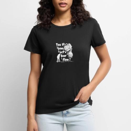 Funny Beer Golf Gift - Tee It Low Let Beer Flow - Women's Premium T-Shirt