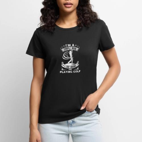 Simple Man Like Boobs & Golf Gag Gift Tee for Men - Women's Premium T-Shirt