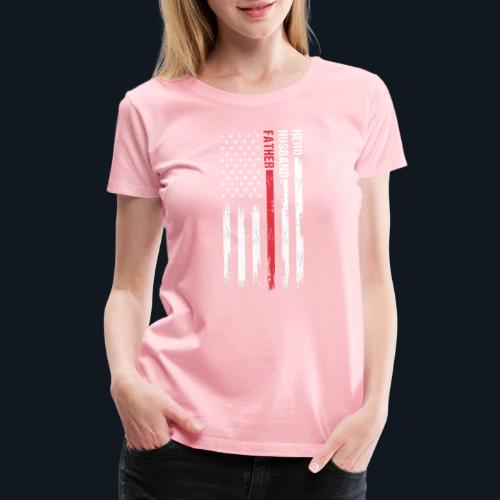 American Best Dad Hero Husband Father - Women's Premium T-Shirt