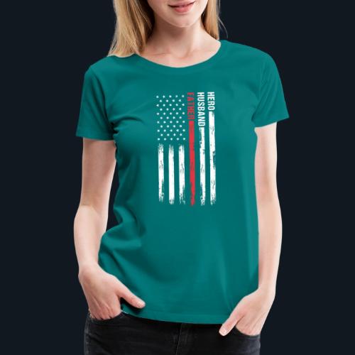 American Best Dad Hero Husband Father - Women's Premium T-Shirt