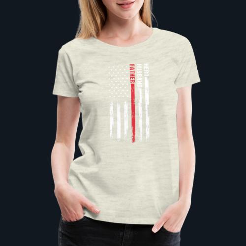 American Best Dad Hero Husband Father - Women's Premium T-Shirt