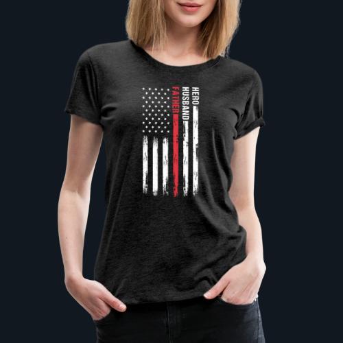 American Best Dad Hero Husband Father - Women's Premium T-Shirt
