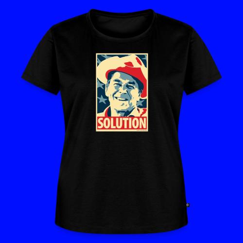Reagan: Solution - Obama Poster Parody - Women's Premium T-Shirt