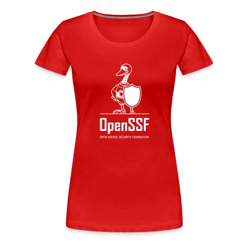 OpenSSF tall white logo - Women's Premium T-Shirt