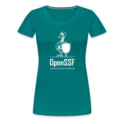 OpenSSF tall white logo - Women's Premium T-Shirt