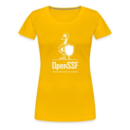 OpenSSF tall white logo - Women's Premium T-Shirt