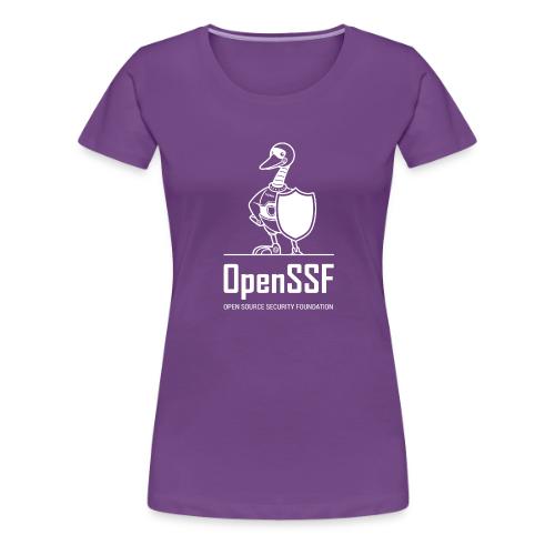 OpenSSF tall white logo - Women's Premium T-Shirt