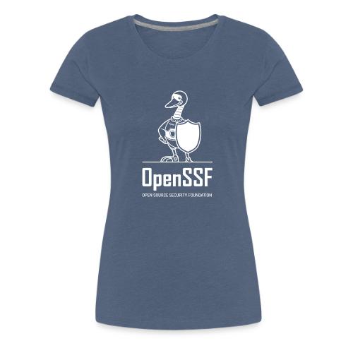 OpenSSF tall white logo - Women's Premium T-Shirt