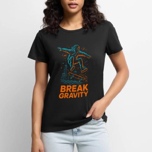 Break Gravity Skateboard Trick - Women's Premium T-Shirt