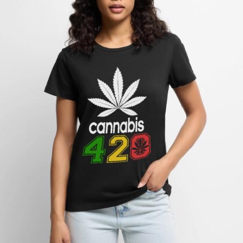 Humorous 420 Authentic Herb Weed Marijuana Design - Women's Premium T-Shirt