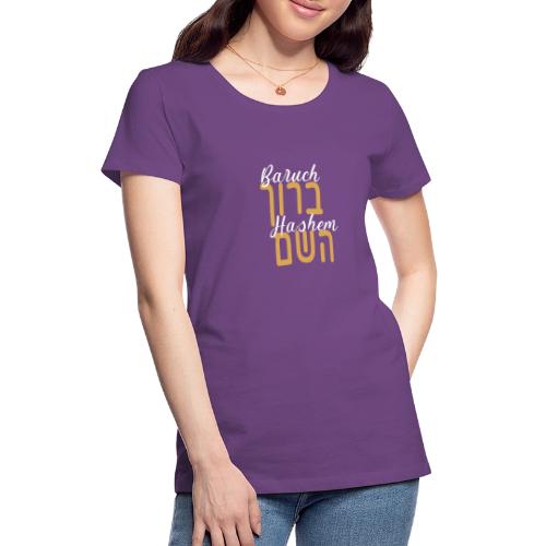 Baruch Hashem – Hebrew & Script Blend - Women's Premium T-Shirt