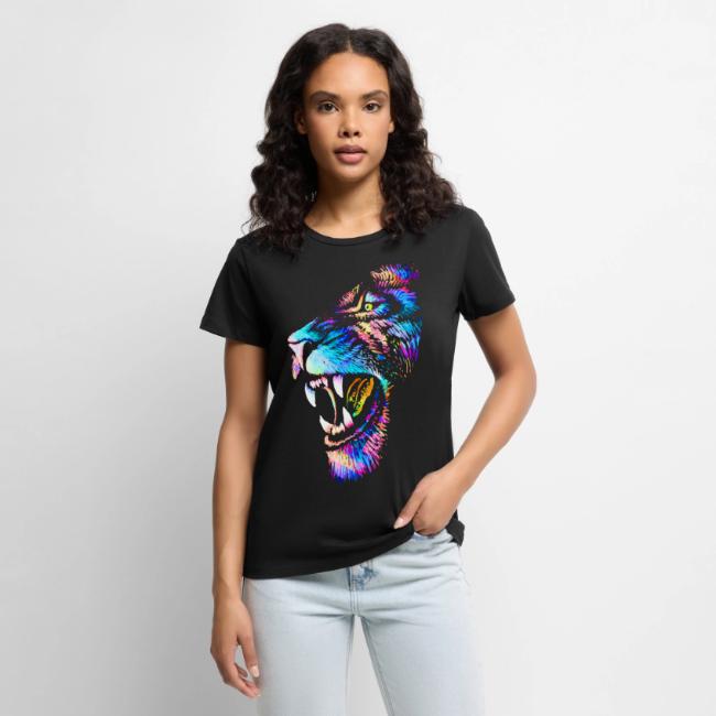 Colorful Lion Head Portrait Drawing - Roaring Lion