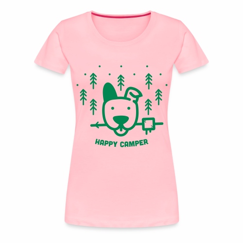 Happy Camping Dog - Women's Premium T-Shirt