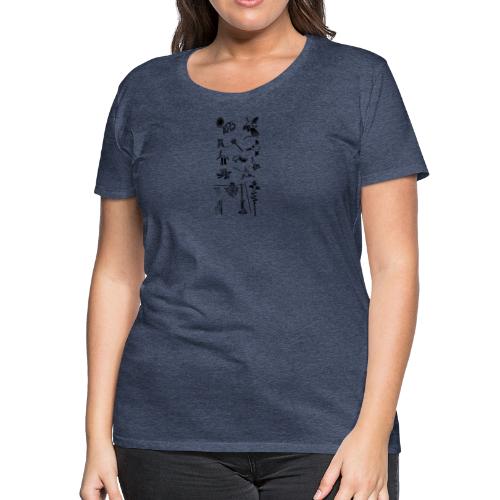 nazcaLinesVector1 noBorderBlk - Women's Premium T-Shirt