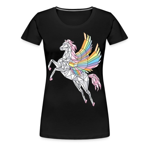 Geometric Pegasus (rainbow) - Women's Premium T-Shirt
