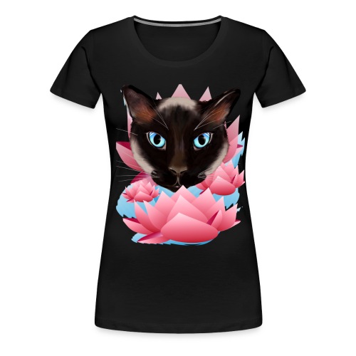 Cat from Land Of Lotus - Women's Premium T-Shirt