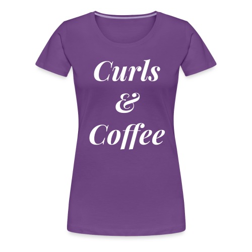 curls and coffee white - Women's Premium T-Shirt