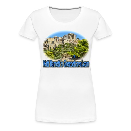 Greecetravel Acropolis Blue jpg - Women's Premium T-Shirt
