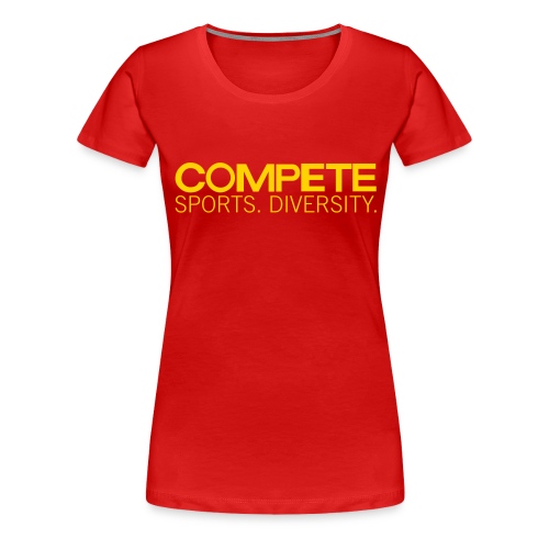 speadshirt compete logo red - Women's Premium T-Shirt
