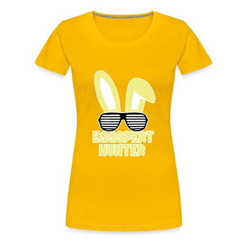 Eggspert Hunter Easter Bunny with Sunglasses - Women's Premium T-Shirt